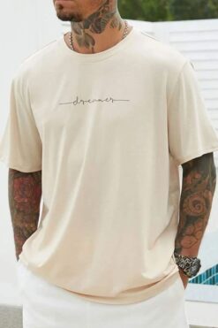 uyguntarz Erkek Dreamer Baskılı Oversize Tshirt