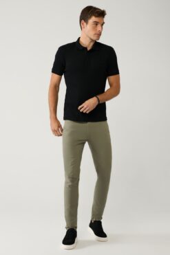 Avva Erkek Haki Slim Fit Klasik Bel 5 Cep Pantolon A41y3071