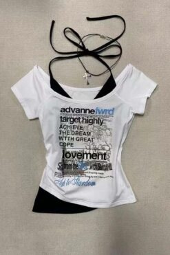 Köstebek Beyaz Target Highly Lovement Madonna Yaka Ek Askılı Kısa Kollu Full Body Crop
