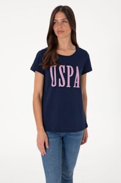 U.S. Polo Assn. Kadın Lacivert Bisiklet Yaka Tişört 50305842-VR033