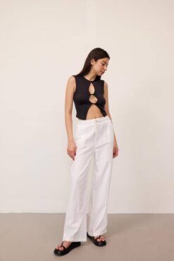 Addax Belden Bağlamalı Wide Leg Pantolon PN5118-PNC