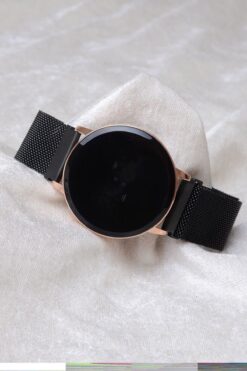 Spectrum Unisex Siyah Mıknatıslı Dokunmatik Kol Saati Xt250127