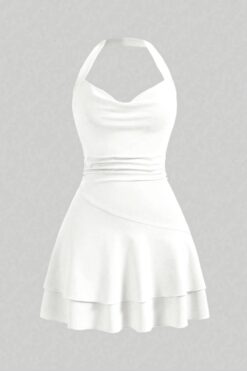 Edela Boyundan Askılı Mini Elbise 5022