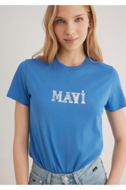 Mavi Baskılı Tişört Regular Fit / Normal Kesim 1612232-70885