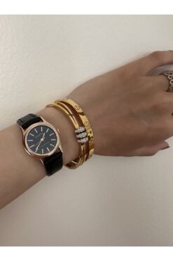 GOLDON Vintage Stil Deri Kayışlı Kol saati