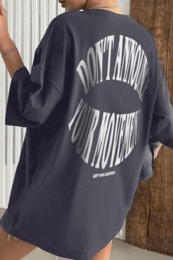 Teenage Millionaire Dont Announce Füme Oversize Salas Boyfriend Kadın T-shirt