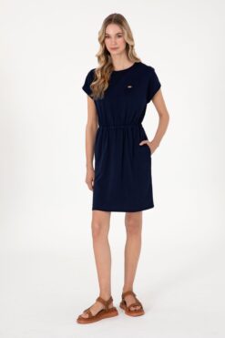U.S. Polo Assn. Kadın Lacivert Bisiklet Yaka Mini Boy Örme Elbise 50306033-vr033