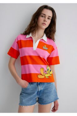 Mavi Tweety Baskılı Turuncu Tişört Regular Fit / Normal Kesim 1613369-90732