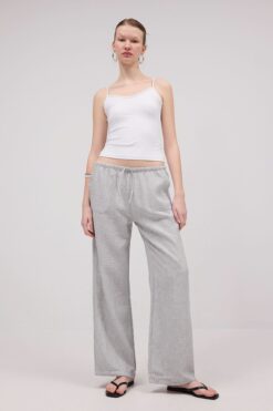 Addax Belden İp Bağlamalı Cepli Wide Leg Pantolon PN16608