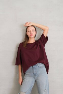 Addax Bisiklet Yaka Basic T-shirt P10111-d7