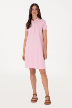 U.S. Polo Assn. Kadın Açık Pembe Polo Yaka Mini Boy Örme Elbise 50305853-VR078
