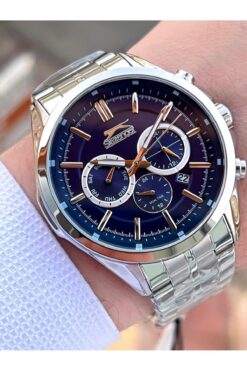 Slazenger SL.1.378 Slazenger Çelik Kordon İç Fonksiyonları Aktif 5 Atm Su Geçirmez Erkek Kol Saati