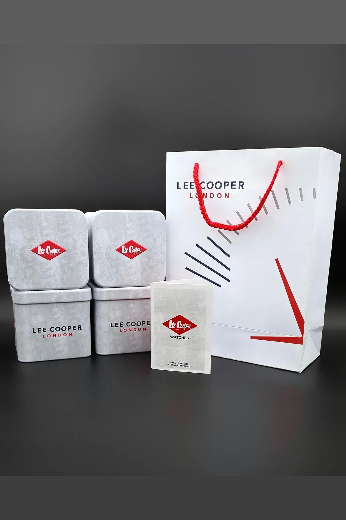 Lee Cooper Kronometreli Takvimli Fonksiyonlu Koyu Gri Füme Erkek Kol Saati - Görsel 5