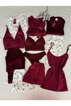MH Moony Homewears 11 Parça Kutulu Galeria Gecelik Pijama Çeyiz Seti