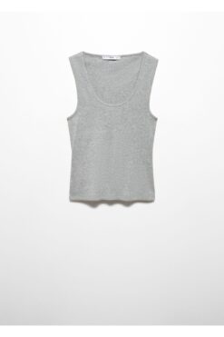MANGO Woman Metal Grisi Kadın  Bluz 57983804