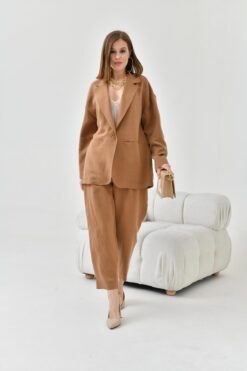 FTZ WOMEN Kadın Begonya Ceketli Takım Kakao 30777