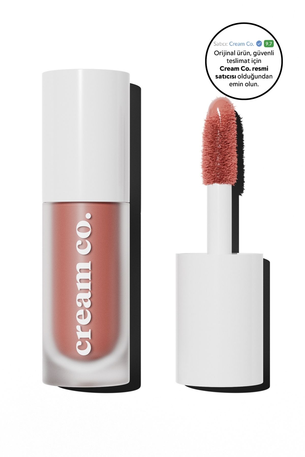 Cream Co. Glow Tint Soft Mocha 504 | Allık Ruj Göz Farı Makyaj Nemlendirici | Nude | Hyaluronik Asit Peptit