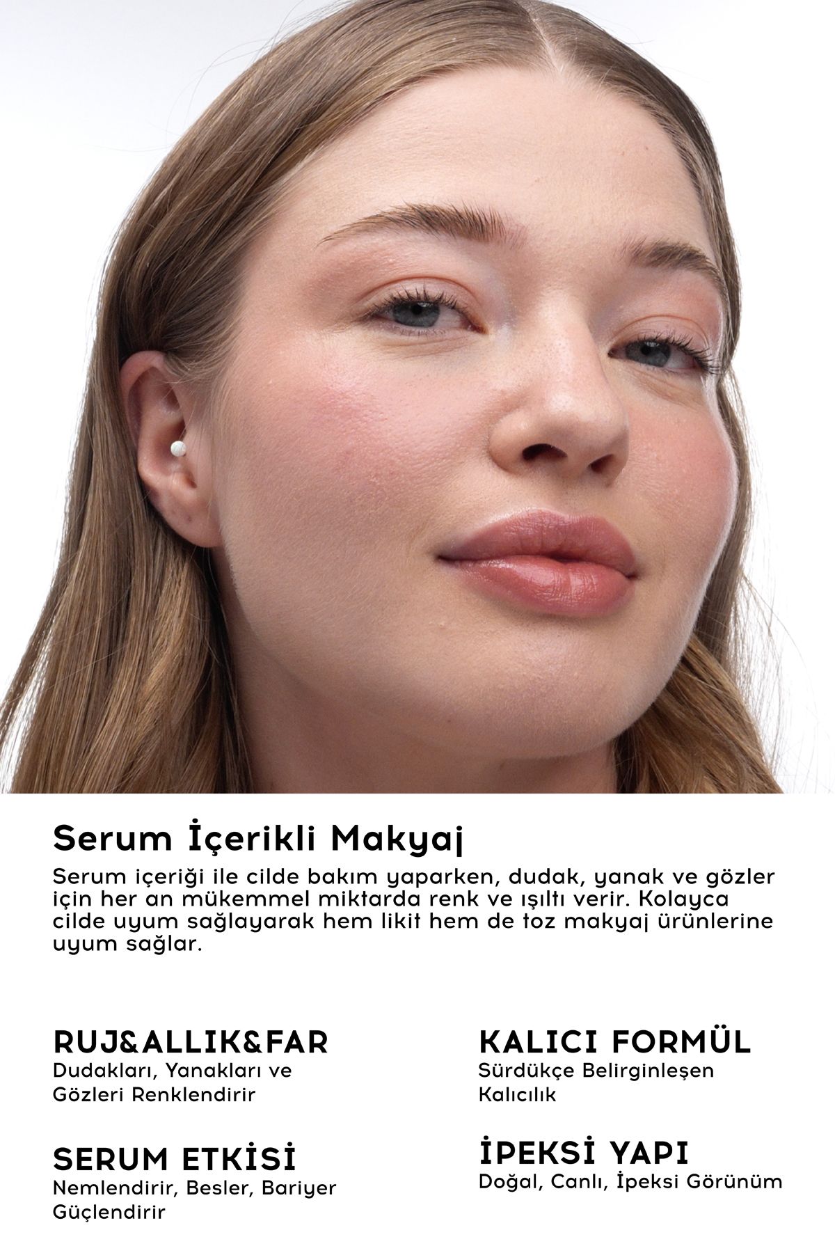 Cream Co. Glow Tint Soft Mocha 504 | Allık Ruj Göz Farı Makyaj Nemlendirici | Nude | Hyaluronik Asit Peptit - Görsel 2