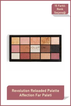 Revolution Reloaded Palette Affection Sıcak Ve Işıltılı Ton 15'li Far Paleti