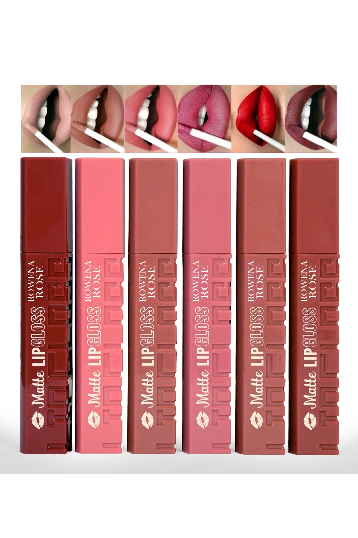 ROWENAROSE 6lı Matte Beauty Islak Ruj Seti A Serisi Waterproof - Görsel 2
