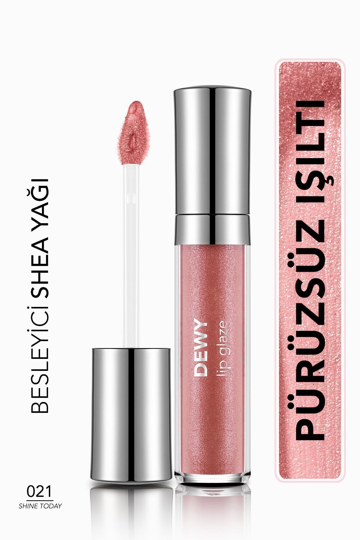 Flormar Besleyici Dudak Parlatıcısı - Dewy Lip Glaze - 021 Shine Today!-8682536069380