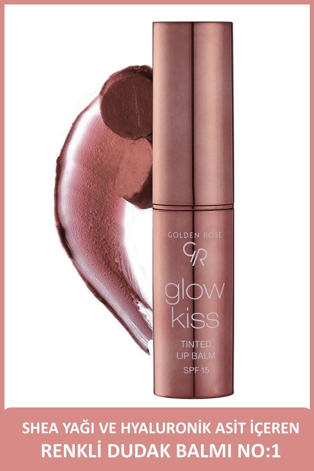 Golden Rose Glow Kiss Tinted Shea Yağı,Hyaluronik Asit Ve Vitamin E İçeren Renkli Dudak Balmı - 01 Vanılla