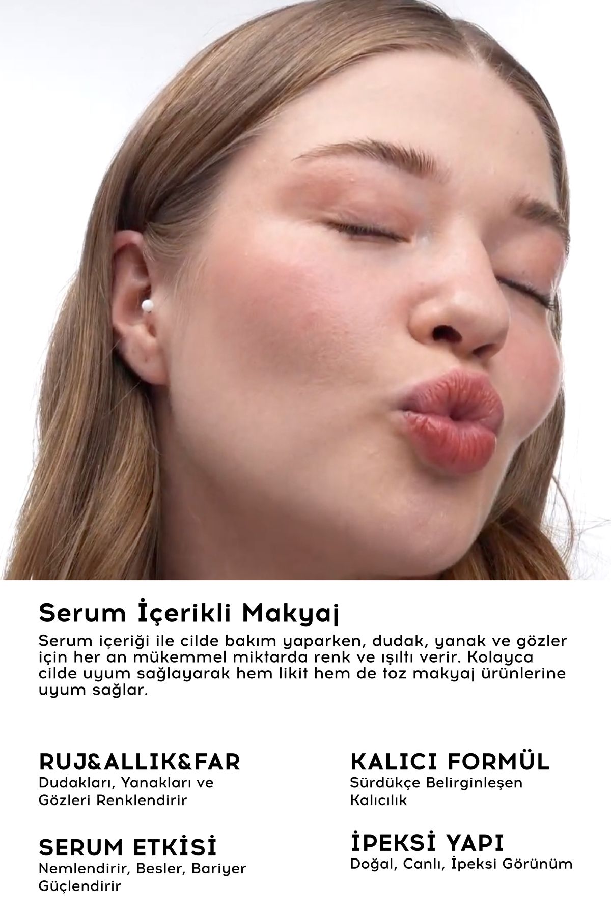 Cream Co. Glow Tint Warm Peach 503 | Allık Ruj Göz Farı Makyaj Nemlendirici | Şeftali | Hyaluronik Asit Peptit - Görsel 2