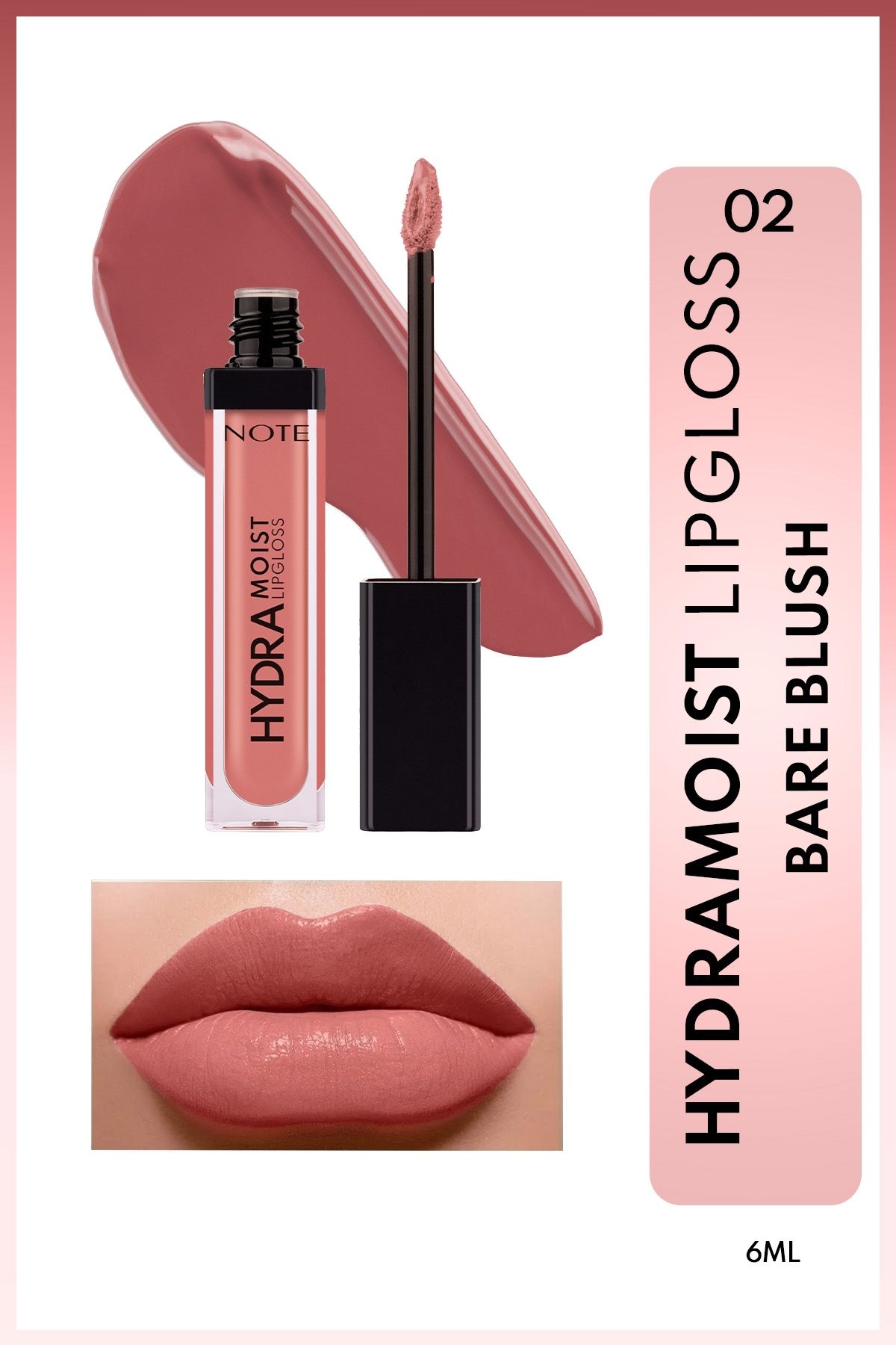 NOTE Hydramoist Lipgloss Nemlendirici Dudak Parlatıcısı - 02 Bare Blush - Nude