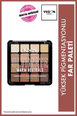 NYX Professional Makeup Göz Farı Paleti - Ultimate Shadow Pallette Warm Neutrals 800897017644