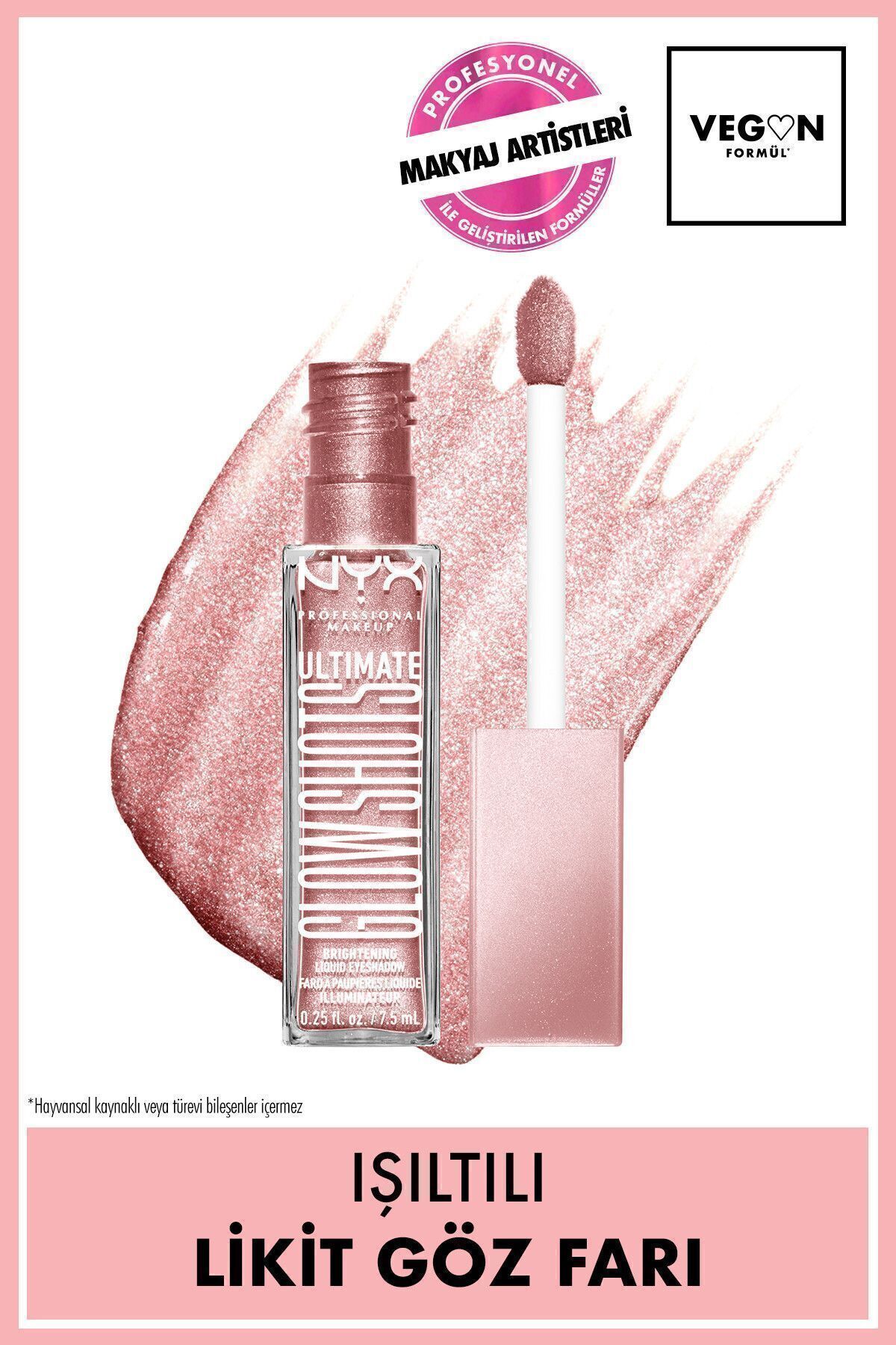 NYX Professional Makeup Ultimate Glow Shots Işıltılı Likit Göz Farı - 04 Grapefruit Glow