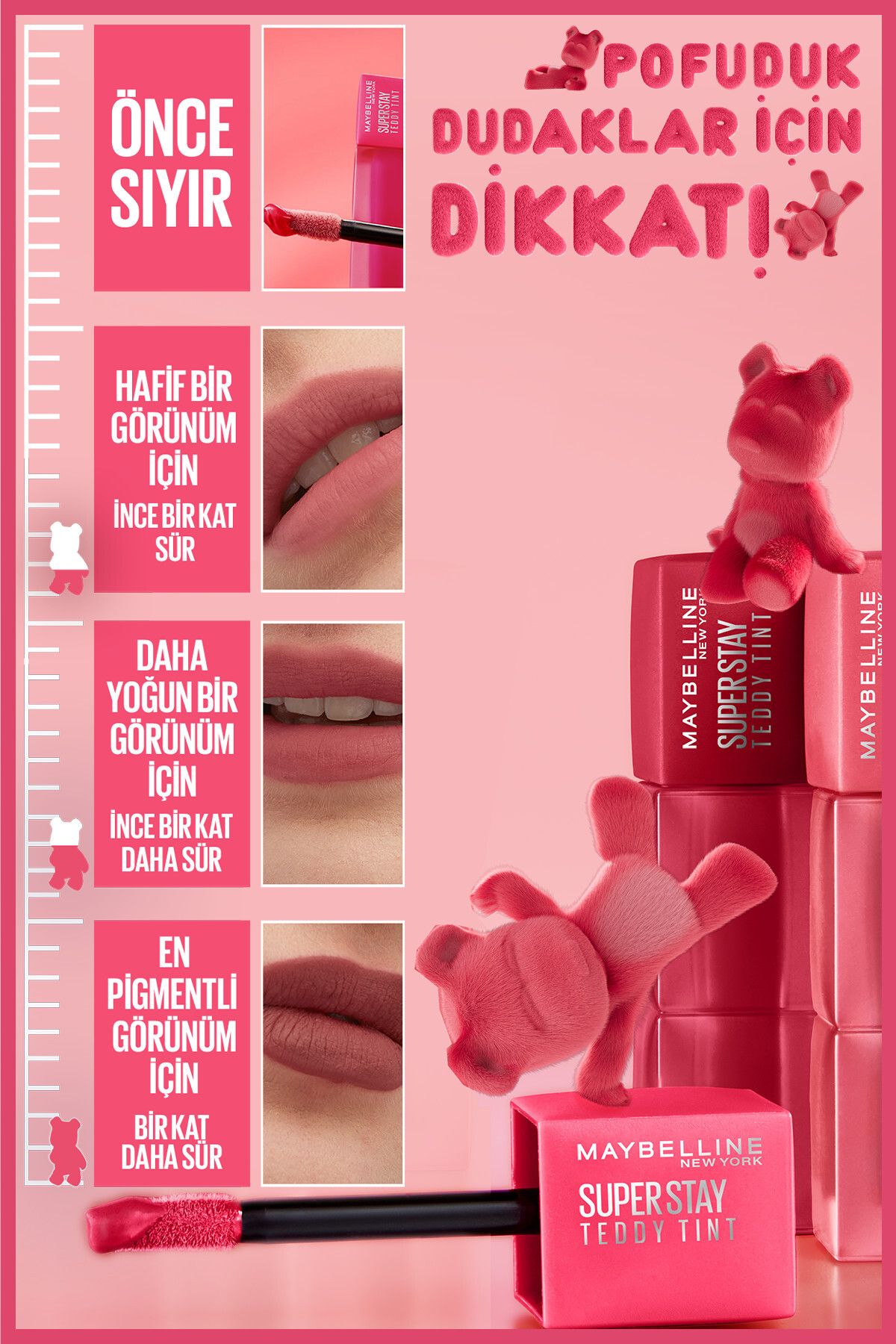 Maybelline New York Maybelline Super Stay Teddy Tint Uzun Süre Kalıcı Likit Mat Tint 15 Skinny Dip - Görsel 2