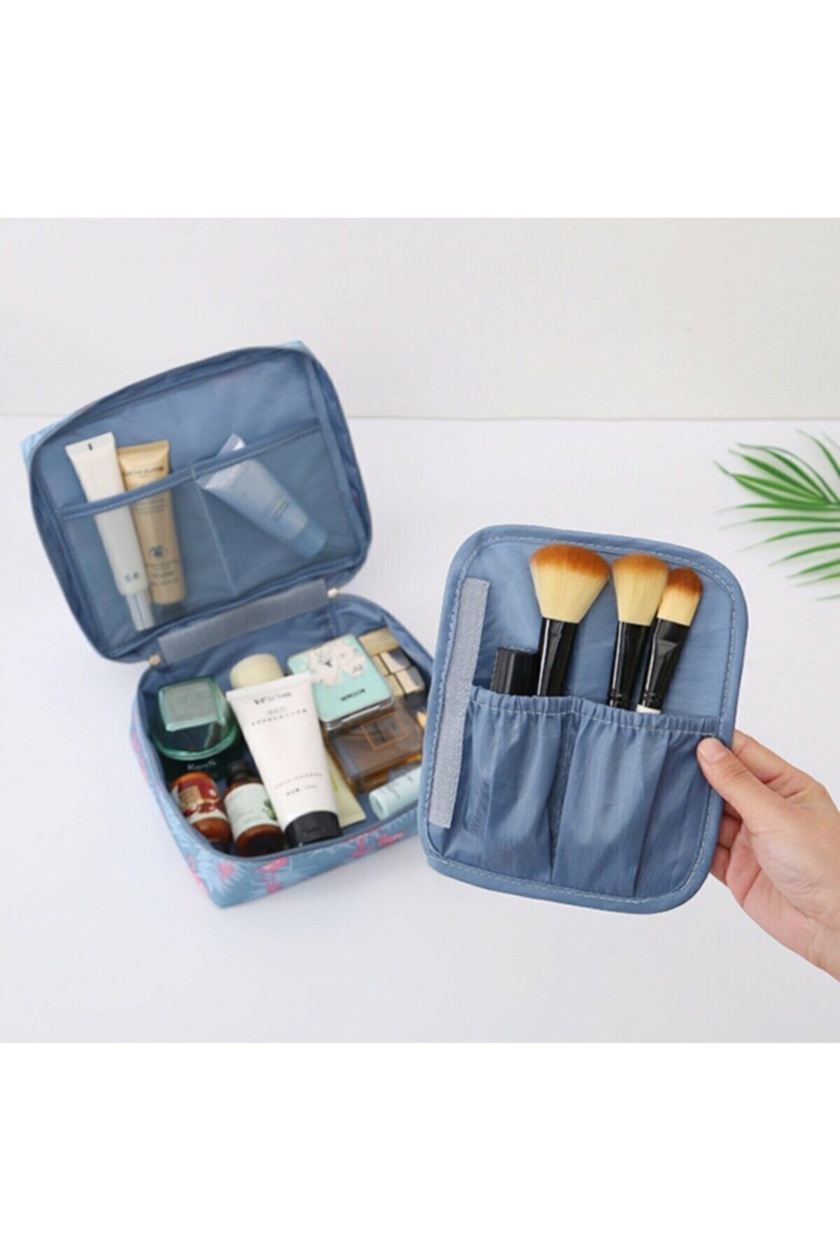 Batekso Kadın Makyaj Çantası Flamingo Desenli - Görsel 2