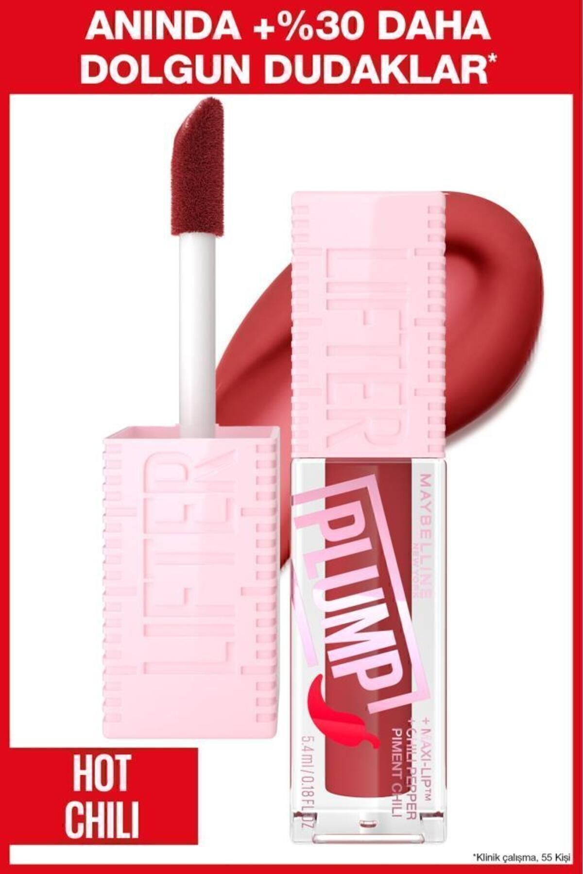 Maybelline New York Lifter Plump Kırmızı Tonlu Dudak Parlatıcısı- 006 Hot Chili Lip Gloss