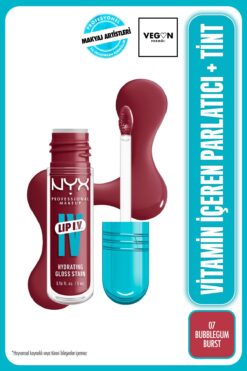 NYX Professional Makeup LIP I.V. Vitamin İçeren Parlatıcı + Tint - 07 Bubblegum Burst