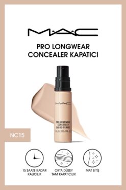 M.A.C 15 Saate Kadar Kalıcı Orta Kapatıcılıkta Göz Altı Kapatıcısı - Pro Longwear Concealer Nc15 - 9ml
