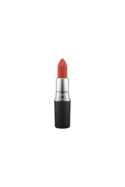 M.A.C Powder Kiss Lipstick - Mat Bitişli Nemlendirme Etkili Ruj - Devoted To Chili 3g