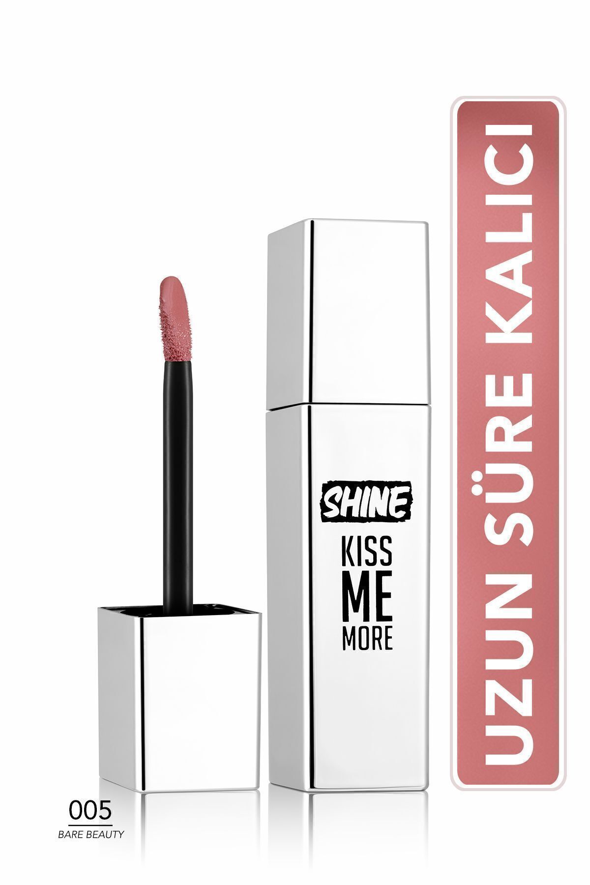 Flormar Kalıcı Parlak Likit Ruj (AÇIK GÜL KURUSU) - Shine Kiss Me More Lls - 005 Bare Beauty - 8682536083751