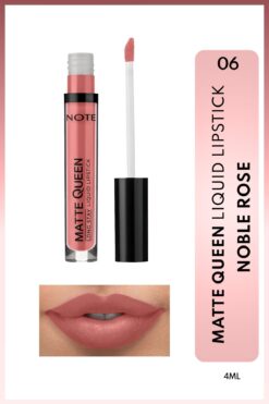NOTE Matte Queen Lipstick Kalıcı Mat Likit Ruj - 06 Noble Rose - Nude