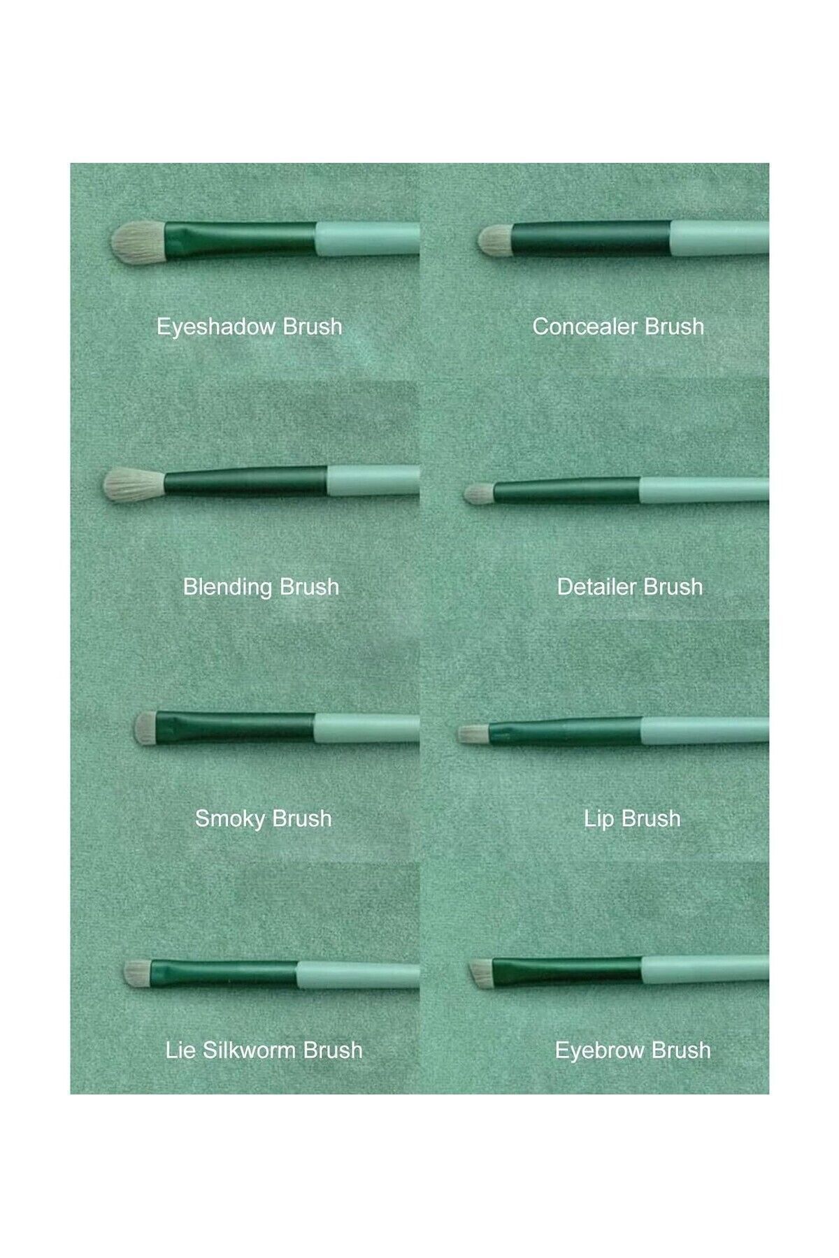 monalisatoka Fix Özel Keseli 13'lü Fırça Seti Yeşil - Görsel 2