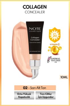 NOTE Collagen Concealer Spf 20 Kolajen Içerikli Göz Altı Kapatıcısı - 02 Orta Açık