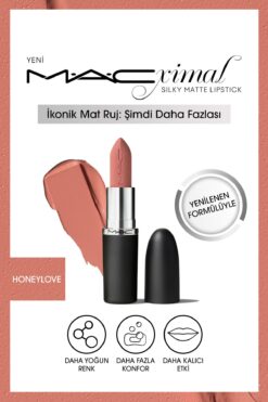 M.A.C M·A·CXIMAL Silky Matte Lipstick (Honeylove) Nemlendirme Etkili Yoğun Renk Sağlayan Ruj