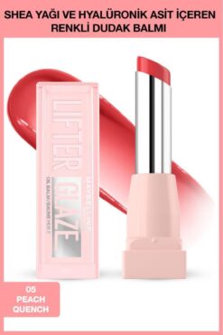 Maybelline New York Lifter Glaze Shea Yağı ve Hyalüronik Asit içeren Renkli Dudak Balmı - 05 Peach Quench
