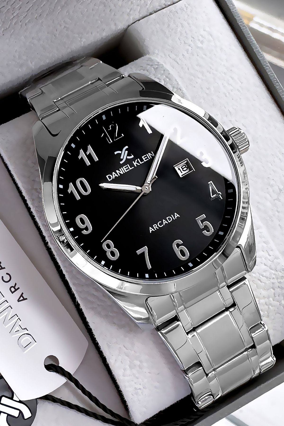 Daniel Klein Erkek Kol Saati 3 Atm Su Geçirmez Gümüş Renk Çelik Kordon Bileklik Dke2063c3