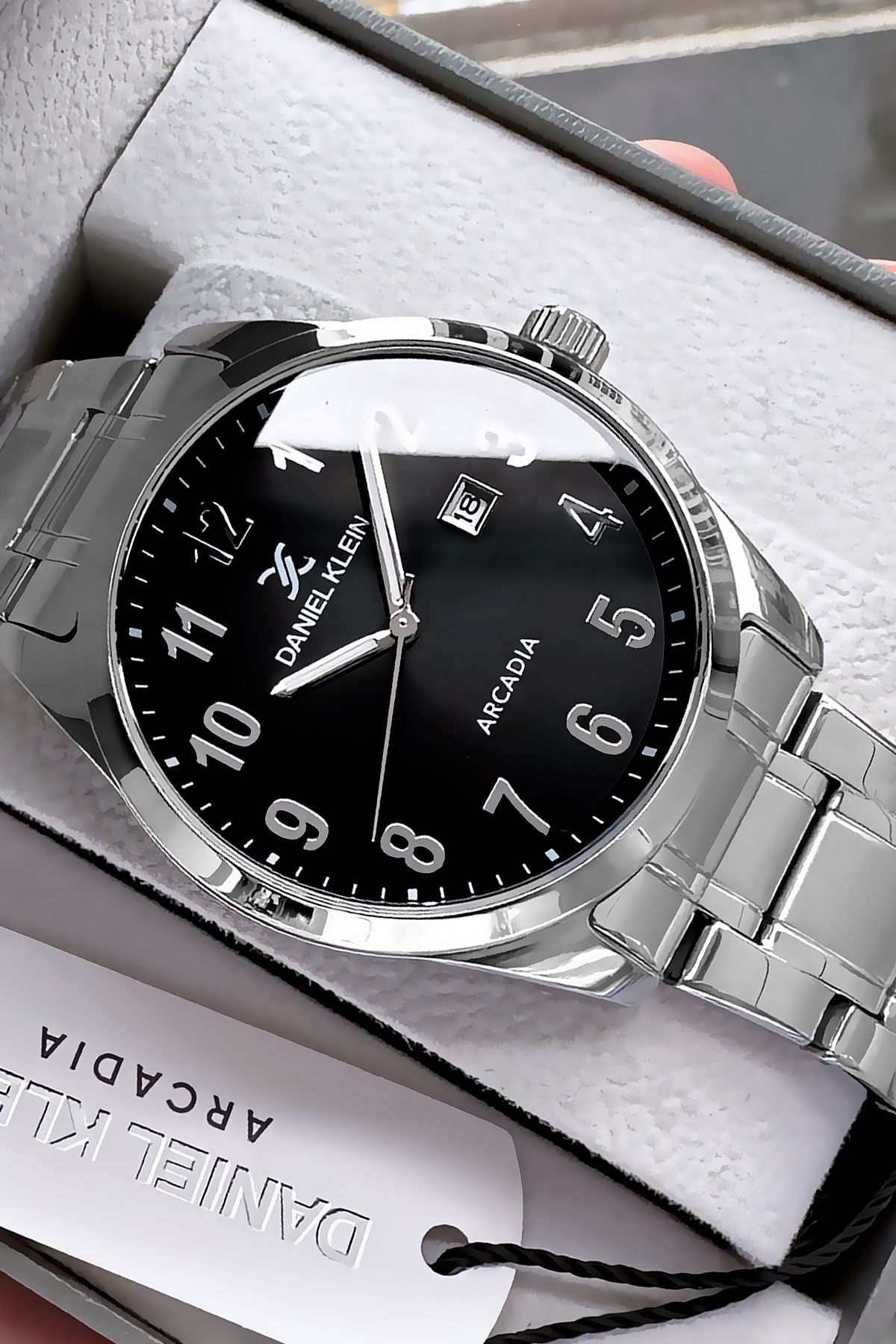 Daniel Klein Erkek Kol Saati 3 Atm Su Geçirmez Gümüş Renk Çelik Kordon Bileklik Dke2063c3 - Görsel 2