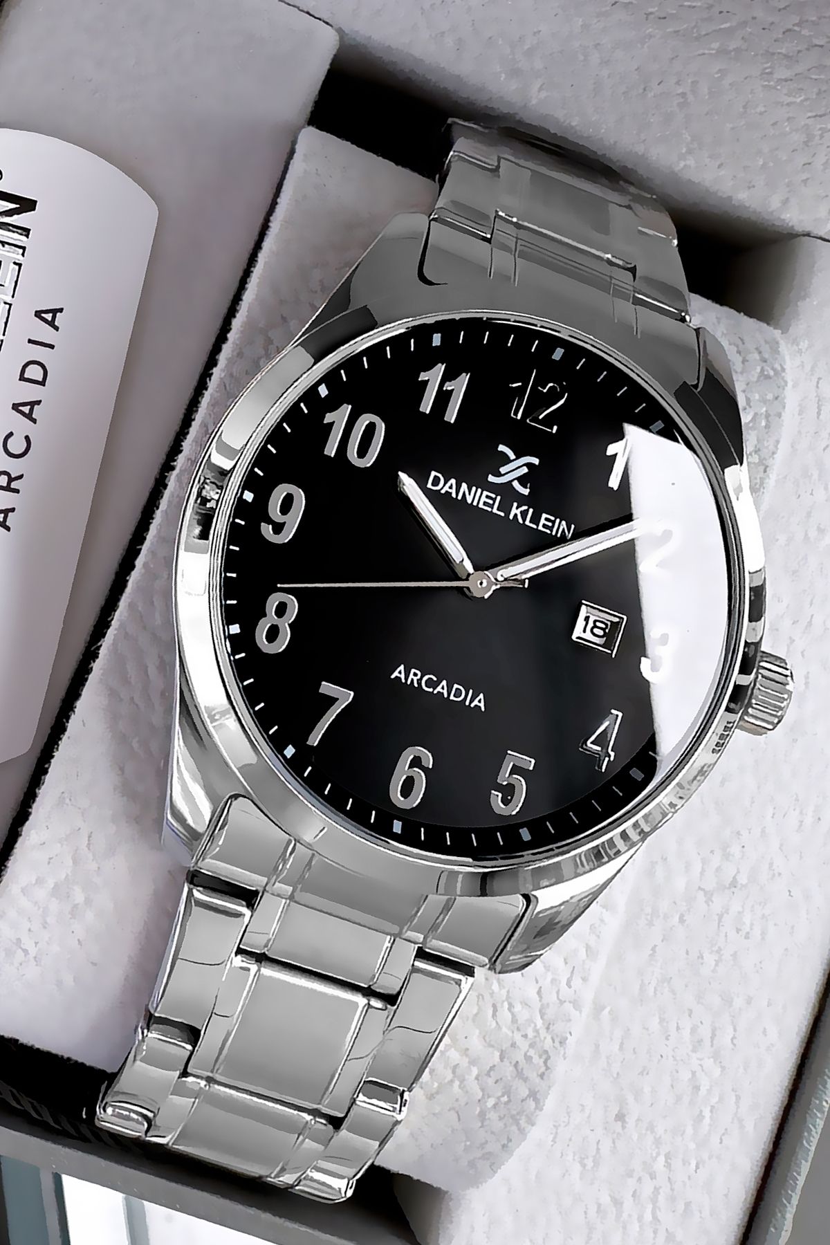 Daniel Klein Erkek Kol Saati 3 Atm Su Geçirmez Gümüş Renk Çelik Kordon Bileklik Dke2063c3 - Görsel 3