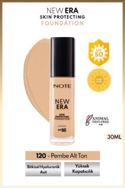 NOTE New Era Skin Protecting Spf 50 Nemlendirici Etkili Hyaluronik Asitli Fondöten - 120 Natural Beige