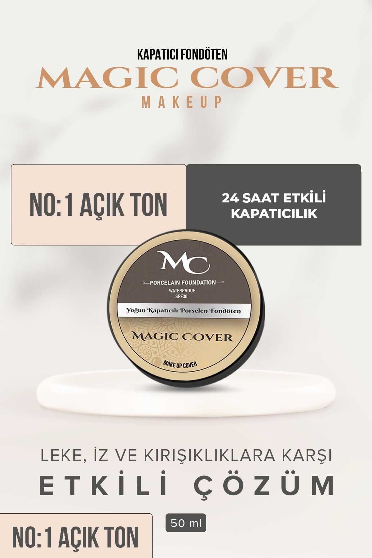 Magic Cover Makeup Magic Cover Fondöten - Açık Ton | No 1