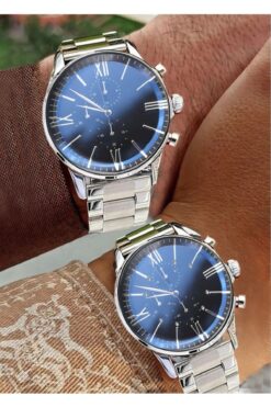 İSTLİV Çift Saat Sevgili Saatleri Çelik Kasa Kol Saati Kombini( Bileklik Fiyata Dahil Değildir.)