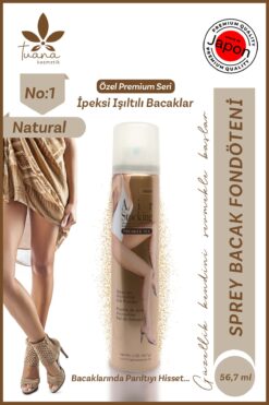 Tuana Kozmetik Air Stocking Ipek Tozlu, Nemlendirici, Bacak Spreyi Bronzlaştırıcı Etki Vücut Sprey 56.7g Natural