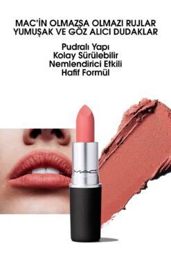M.A.C Powder Kiss Lipstick - Mat Bitişli Nemlendirme Etkili Ruj - Mull It Over 3g